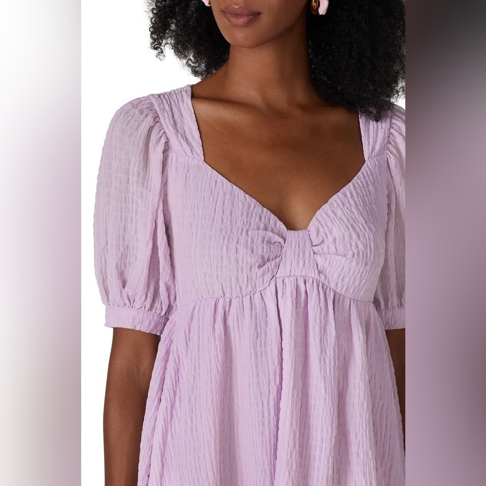 Rent The Runway Now Womens Lilac Babydoll Mini Dress In Size Xl — image 5 of 8